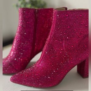 Betsey Johnson hot pink boots